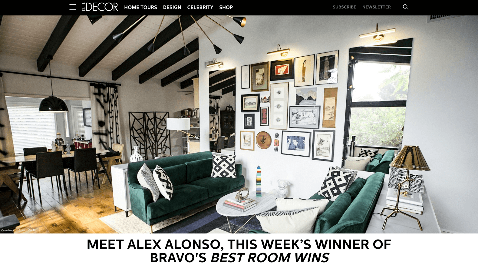 Alex Alonso Featured In Elledecor.com